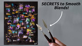 Blend colors on canvas  acrylic painting tips for beginners [upl. by Nauqas]