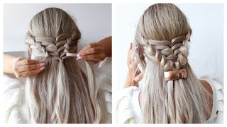 DIY Double Pull Through Braid Tutorial [upl. by Enyledam]