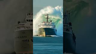 Will It Survive Cruise Ship vs Giant Wave 🌊🚢 CruiseShip scaryocean giantwaves [upl. by Sedecram87]