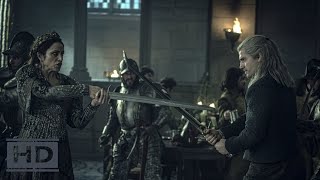 Geralt vs Queen Calanthe Fight Scene Geralt and Urcheon vs Calanthes Guards The Witcher Netflix [upl. by Airehc851]