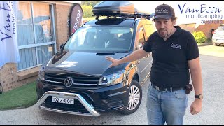 Volkswagen Caddy Maxi Full Fitout  VanEssa  PackBags  Roof Box  Nudge bar and more [upl. by Cohbert]