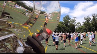 Canton Bluecoats 50th Anniversary Alumni Corps  TUBA POV Rehearsal runthrough of CreepThe Boxer [upl. by Ettereve504]