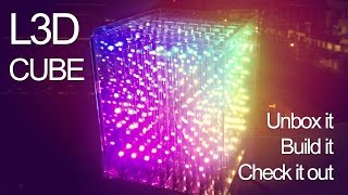 L3D CUBE 3D RGB LED Animated light display 8X8X8 version [upl. by Namajneb821]