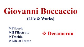 Giovanni Boccaccio  Decameron  Other Works  in Hindi [upl. by Lawson]