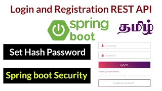 Login and Registration REST API using Spring Boot Mysql  Tamil [upl. by Htidirrem865]