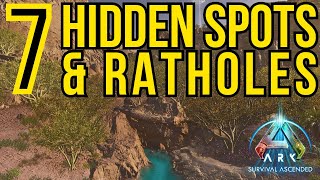 7 Best Hidden Base Locations amp Ratholes on Scorched Earth  Ark Survival Ascended [upl. by Jennie]