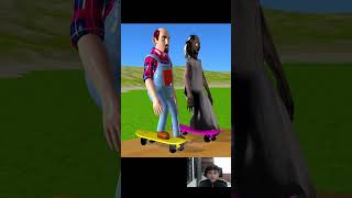 Scary Teacher 3D  Take Care of Tree vs Water Syringe and SkateBoard Challenge Granny Loser shorts [upl. by Neik]