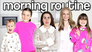 Our Family’s CRAZY New Morning Routine 4 Kids  Family Fizz [upl. by Chastain]