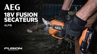 AEG 18V Brushless FUSION Secateurs ALP18 in action [upl. by Yrtnahc]