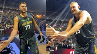 Nikola Jokic and Luka Doncic GETS HUGE APPLAUSE as they entered the arena as TEAMMATES [upl. by Murrah]