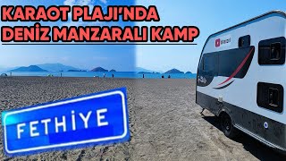 Sonbahar Yağmurlarında Kamp Fethiye Karaot Plajında Karavan Kampı  Eylül 2024 [upl. by Perkin]