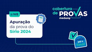 Live de Apuração  Prova de Residência Médica do Sírio 2024  Cobertura de Provas Medway [upl. by Emmye]