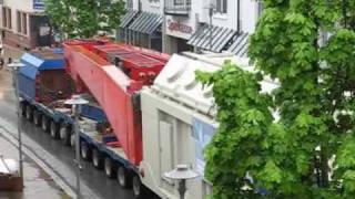 Schwertransport Wehr  Trafo mit 300t [upl. by Karlan]