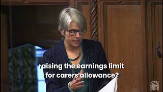 Anna Dixon MP for Shipley asks a question at Carers Allowance Overpayments debate  071024 [upl. by Bindman]