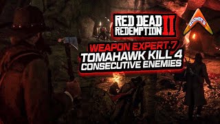 RDR2 Weapon Expert 7  Tomahawk Kill 4 Consecutive Enemies [upl. by Unam]