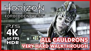 HORIZON FORBIDDEN WEST ALL CAULDRONS 4K 60FPS PS5 HDR  Very Hard Walkthrough  No Commentary [upl. by Lladnek]