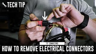 How To Remove Pesky VWAudi quotDquot Connectors  USP Motorsports [upl. by Rexferd]