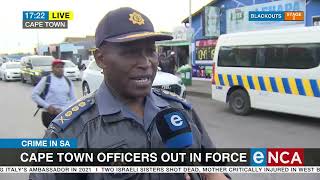 Crime in SA Cape  Town officers out in force [upl. by Ecidnak]