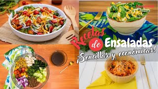 4 deliciosas recetas de ensaladas sencillas y económicas con 60 pesos  Recetas de ensaladas  CV [upl. by Leonardi131]