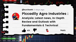 Piccadily Agro Industries Ltd  Latest news InDepth Review amp Outlook with Fundamentals amp Technical [upl. by Tesler]