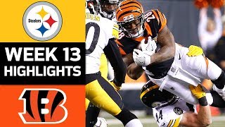 Steelers vs Bengals  NFL Week 13 Game Highlights [upl. by Anwahsad741]