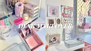 aesthetic amp cozy desk makeover  ikea  shopee haul stationery organizer minimalistic setup [upl. by Mchail]