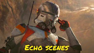 All clone trooper Echo scenes  The Clone Wars The Bad Batch updated [upl. by Anaitsirc]