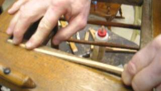 Chair Caning HowTo 4 cutting the spline pieces [upl. by Kimbra]