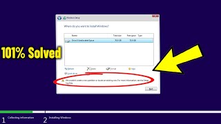 How To Fix We couldnt create a new partition or locate an existing one While install Any Windows ✅ [upl. by Daeriam]