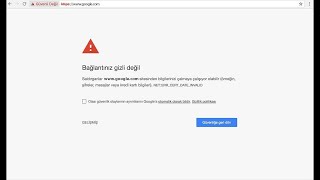 Bağlantınız Gizli Değil  NETERRCERTDATEINVALID Hatası Sorununu Giderme  SSL Sertifika hatası [upl. by Barcellona]