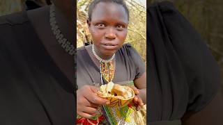 Beautiful hadzabe woman having soup [upl. by Four626]