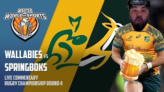 Wallabies vs Springboks Live Stream amp Commentary  Rugby Champs Round 4 [upl. by Ammej704]