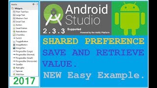 Android shared preference simple example  Android studio 233 NEW [upl. by Riatsila]