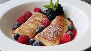 Cheese Blintzes  How to Make Cheese Blintzes with Fresh Berries  Brunch Special [upl. by Pooi958]