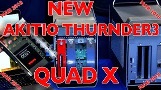 NAB Show 2018 Akitio Thunder3 Quad X RAID Station amp Node Duo [upl. by Ronyam]