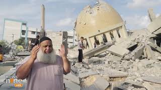 People Inspect Ruins of a Mosque Destroyed in Israeli Airstrikes  News9 [upl. by Dilisio]