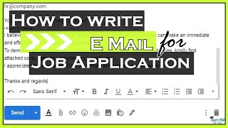 Email for Job Application  How to Write an Email for Company Job  LearnVid Dr Dipti [upl. by Puri118]