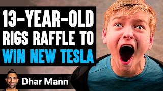 14YearOld RIGS RAFFLE TO WIN New TESLA What Happens Next Is Shocking  Dhar Mann Studios [upl. by Aramat]