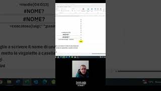 Pillole di spreadsheets  lerrore NOME [upl. by Arlan901]