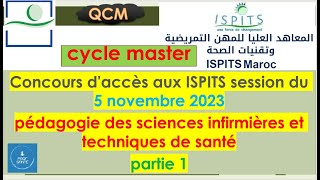 Concours daccès aux ISPITS  Master   pédagogie des sciences infirmières et techniques de santé [upl. by Griffy]