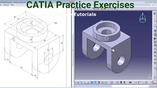 CATIA Training Course Exercises for Beginners  4  CATIA V5 Part Design Exercises [upl. by Aneeres]