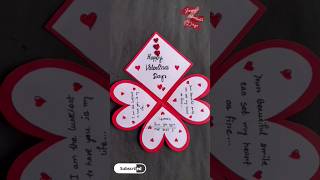 DIY Valentines Day Greeting Card How To make Valentines Day Easy Card 💗shorts viral papercraft [upl. by Hynda899]