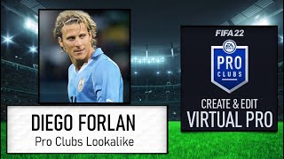 FIFA 22  How to Create Diego Forlan  Pro Clubs Lookalike [upl. by Lars]