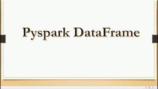 Pyspark Tutorial  What is Dataframe and how to create Dataframe in Pyspark PysparkTelugu Spark [upl. by Awe]