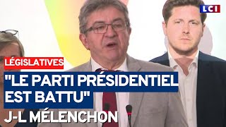 Législatives  JeanLuc Mélenchon prend la parole [upl. by Ender]