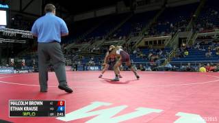 138 Champ Round 1  Ethan Krause Maryland vs Malcolm Brown Arizona [upl. by Orpha]