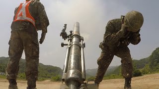 ROK Army 60mm 81mm 107mm Mortars Live Fire Training [upl. by Ettolrahc]