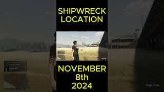 Shipwreck Location November 8th gta gtav gtaonline gaming gta5today gta5online treasurechest [upl. by Tomkiel231]