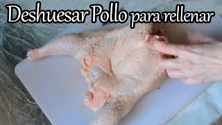 Cómo deshuesar POLLO para rellenar [upl. by Aneert]