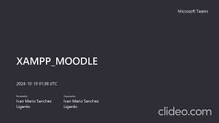 XAMPP INSTALACION MOODLE [upl. by Shoemaker]